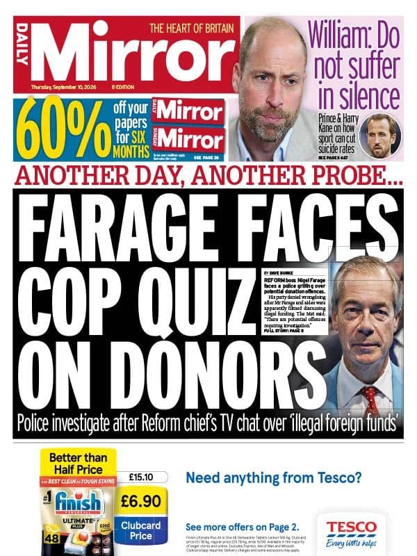 Daily Mirror Notebook - 10 September 2026