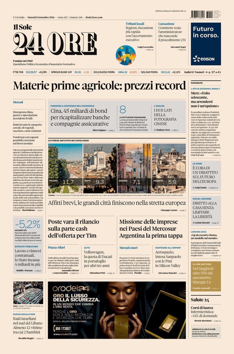 Il Sole 24 Ore - 8 September 2026 [IT]
