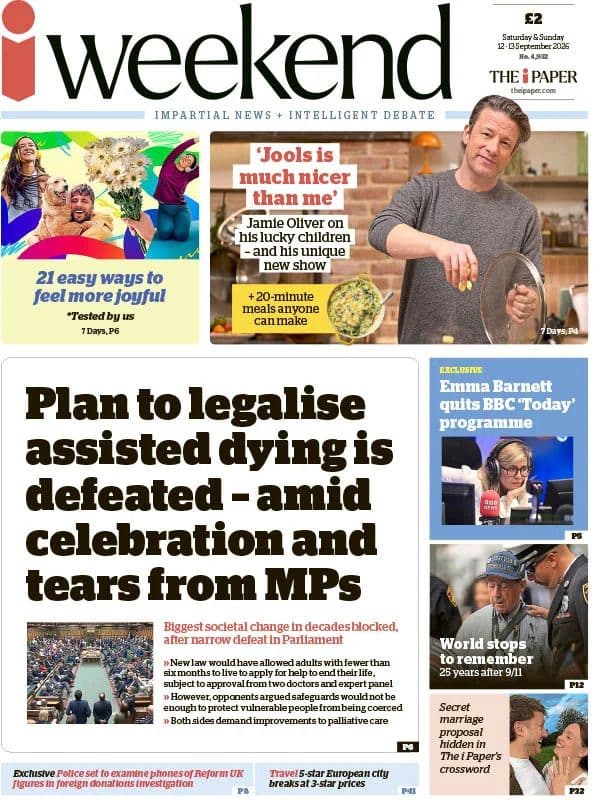The i Newspaper - 12 September 2026